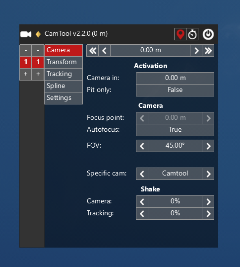 CamTool2 的运镜编辑界面